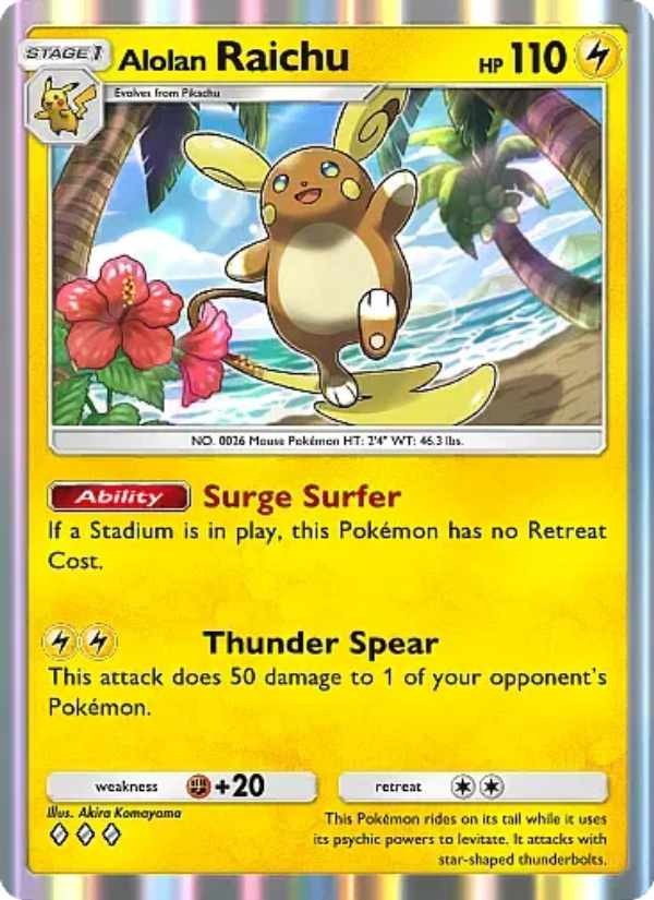 Alolan Raichu - Pokémon TCG Card