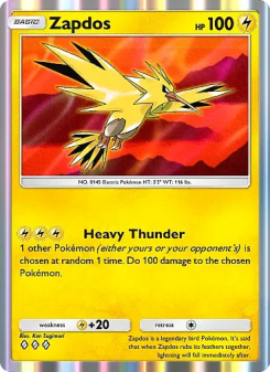 Zapdos - pokemon TCG Card