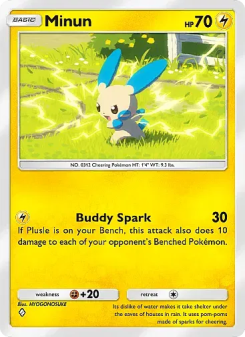Minun - pokemon TCG Card