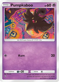 Pumpkaboo - pokemon TCG Card