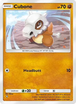 Cubone - pokemon TCG Card