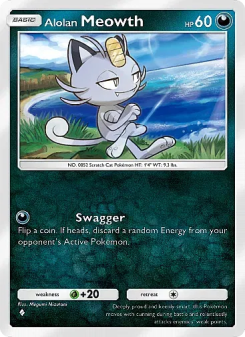 Alolan Meowth - pokemon TCG Card