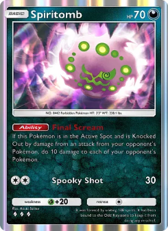 Spiritomb - pokemon TCG Card
