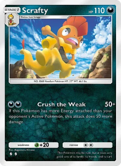Scrafty - pokemon TCG Card