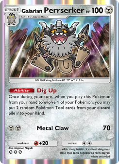 Galarian Perrserker - pokemon TCG Card
