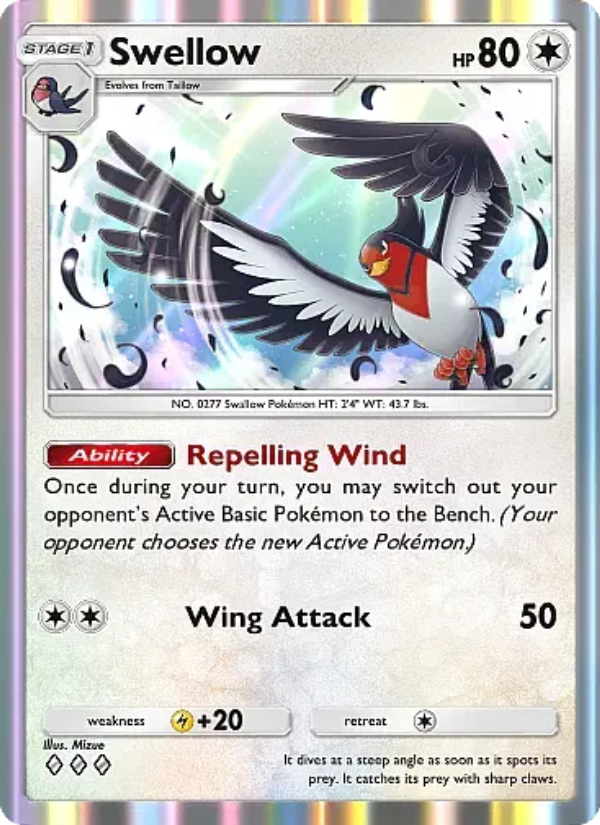 Swellow - Pokémon TCG Card