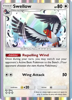 Swellow - pokemon TCG Card