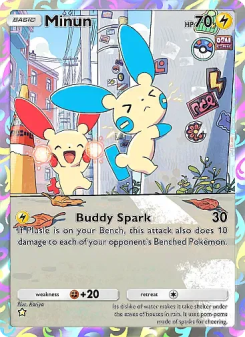 Minun - pokemon TCG Card