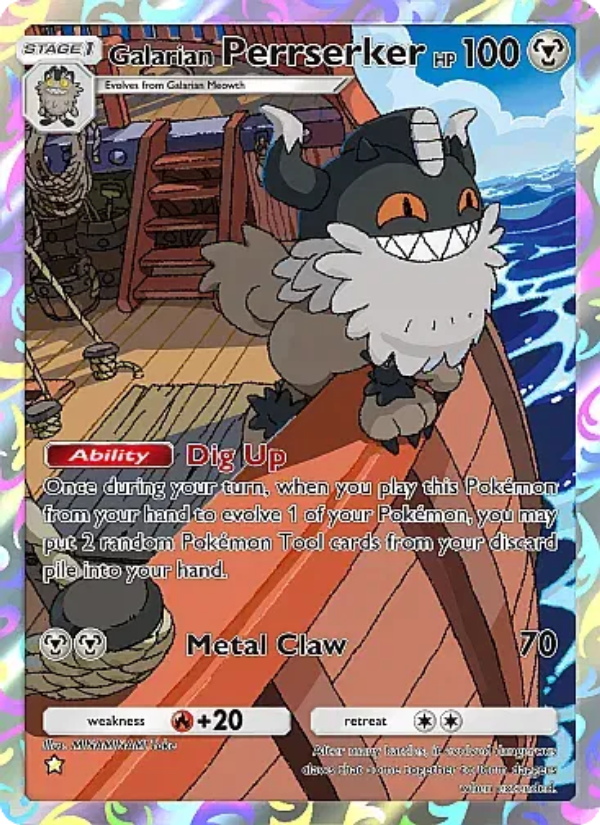 Galarian Perrserker - Pokémon TCG Card
