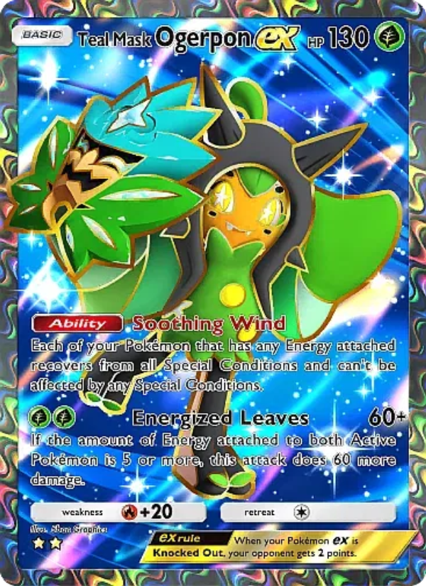 Teal Mask Ogerpon ex - Pokémon TCG Card