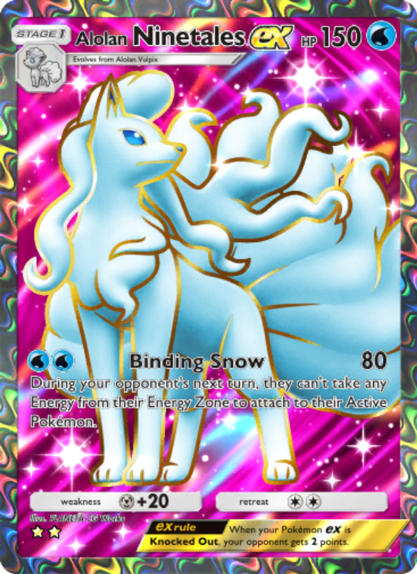 Alolan Ninetales ex - Pokémon TCG Card