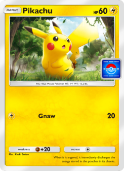 Pikachu - pokemon TCG Card
