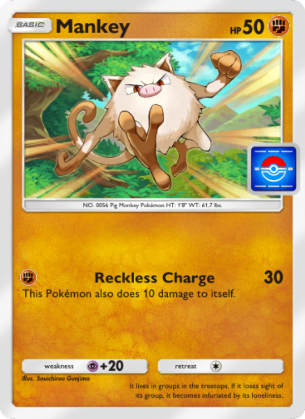 Mankey - Pokémon TCG Card