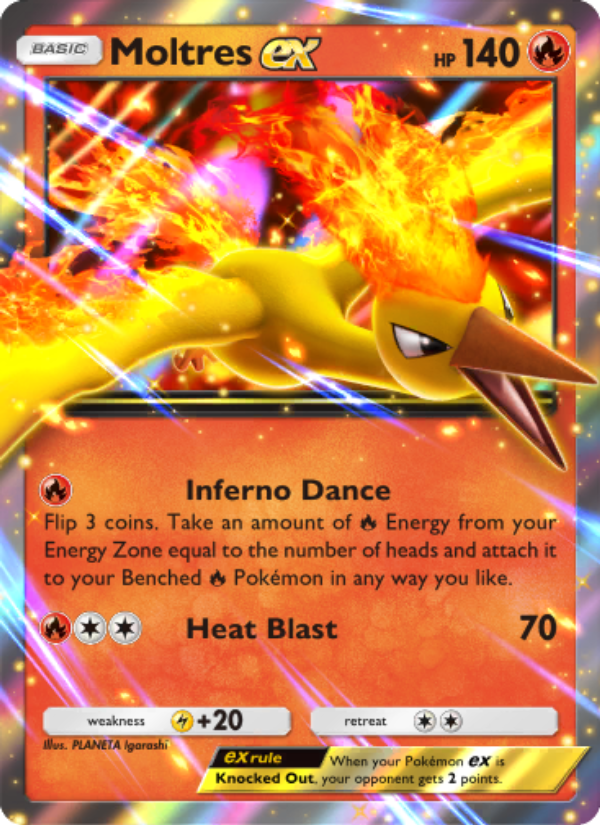 Moltres ex - Pokémon TCG Card