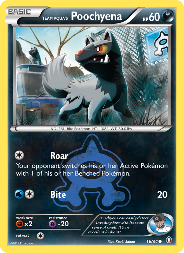 Team Aqua's Poochyena - Pokémon TCG Card