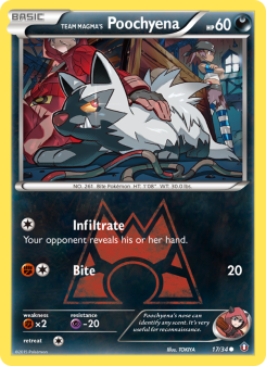 Team Magma's Poochyena - pokemon TCG Card