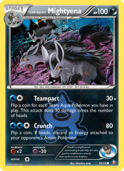 Team Aqua's Mightyena - pokemon TCG Card