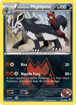 Team Magma's Mightyena - pokemon TCG Card