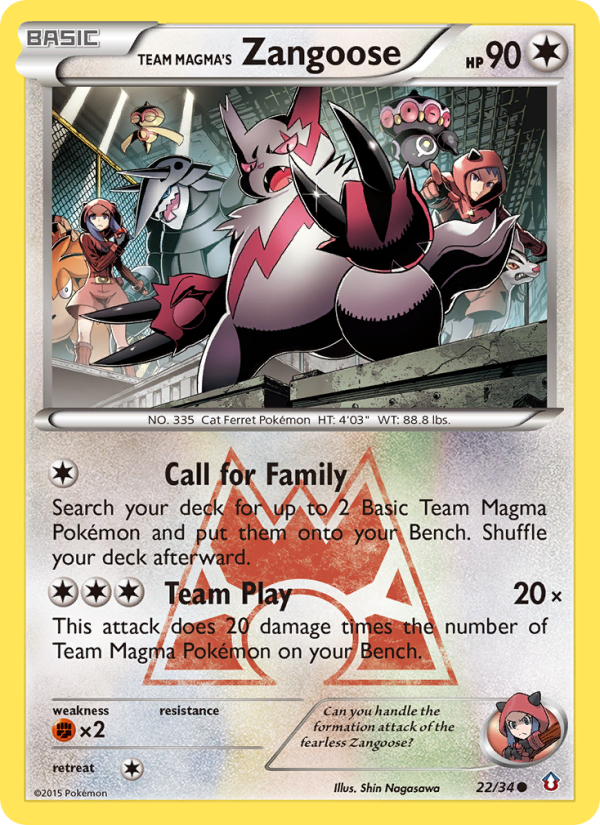 Team Magma's Zangoose - Pokémon TCG Card