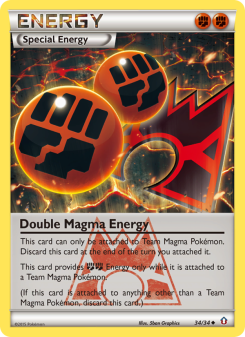 Double Magma Energy - pokemon TCG Card