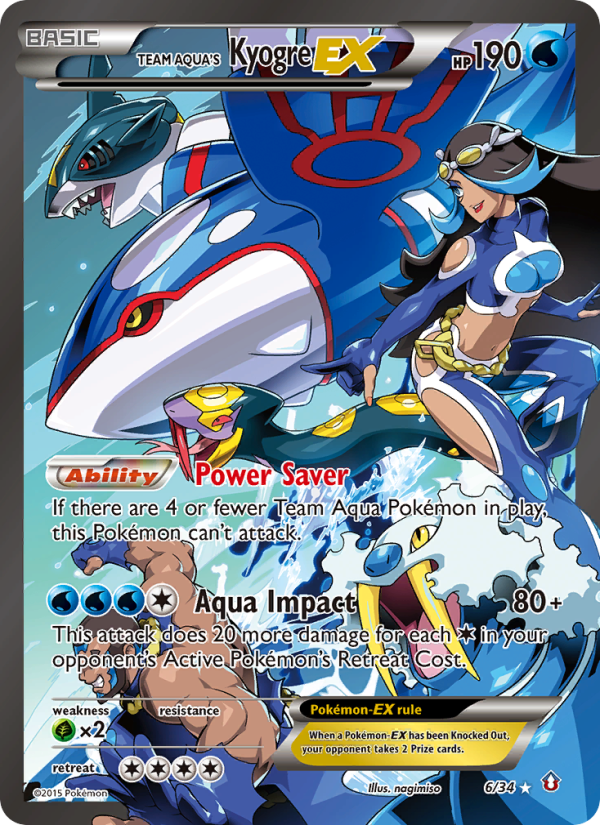 Team Aqua's Kyogre EX - Pokémon TCG Card