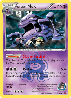 Team Aqua's Muk - pokemon TCG Card