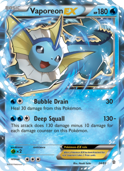 Vaporeon EX - pokemon TCG Card