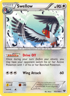 Swellow - pokemon TCG Card