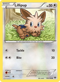 Lillipup - pokemon TCG Card
