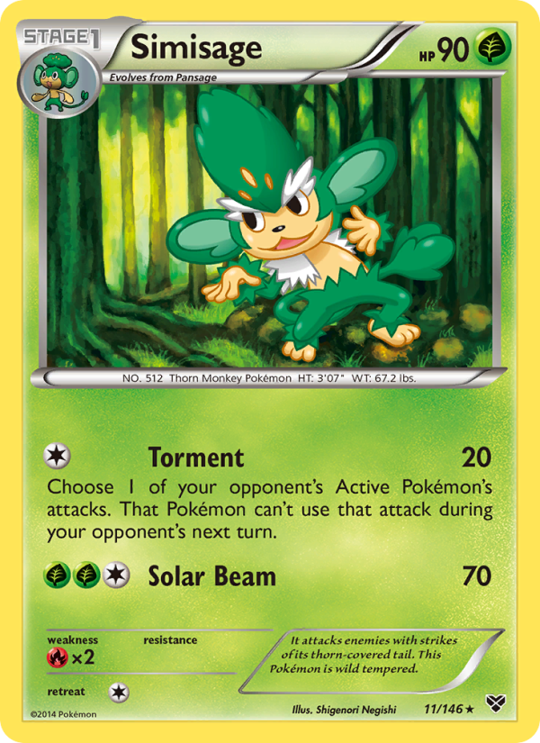Simisage - Pokémon TCG Card