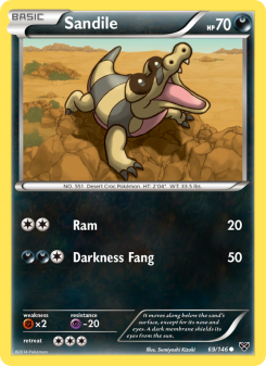 Sandile - pokemon TCG Card