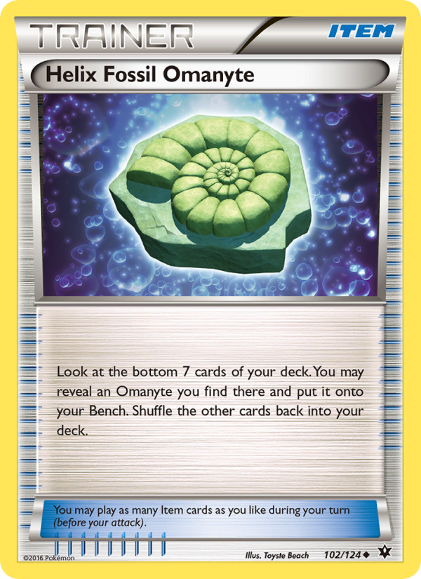 Helix Fossil Omanyte - Pokémon TCG Card