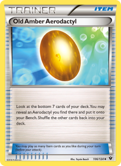 Old Amber Aerodactyl - pokemon TCG Card