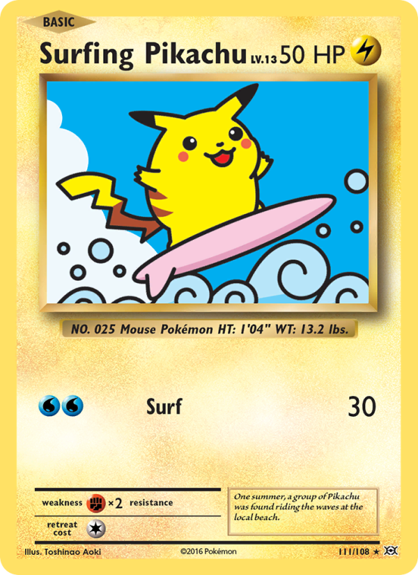 Surfing Pikachu - Pokémon TCG Card
