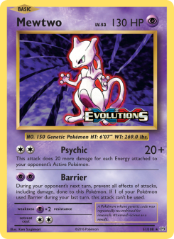 Mewtwo - pokemon TCG Card