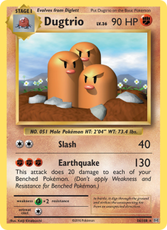 Dugtrio - pokemon TCG Card