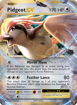 Pidgeot EX - pokemon TCG Card