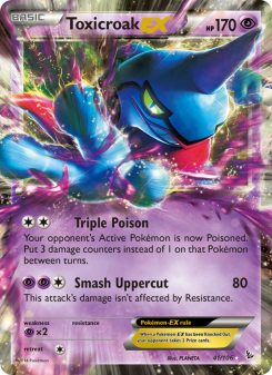 Toxicroak EX - pokemon TCG Card