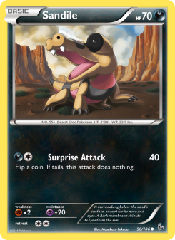 Sandile - pokemon TCG Card