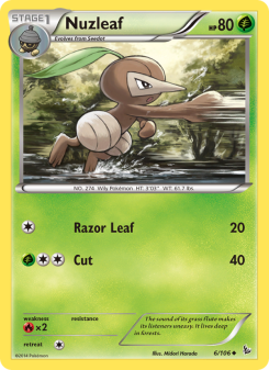 Nuzleaf - pokemon TCG Card