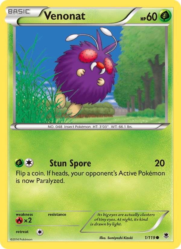 Venonat - Pokémon TCG Card