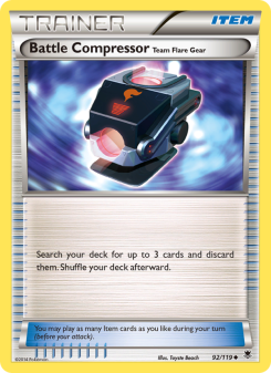 Battle Compressor Team Flare Gear - pokemon TCG Card