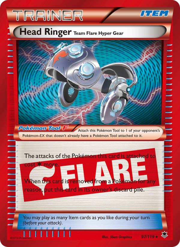Head Ringer Team Flare Hyper Gear - Pokémon TCG Card