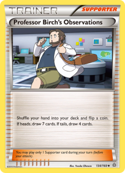 Professor Birch's Observations - pokemon TCG Card