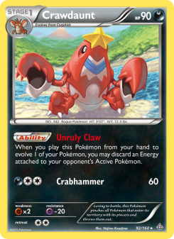 Crawdaunt - pokemon TCG Card