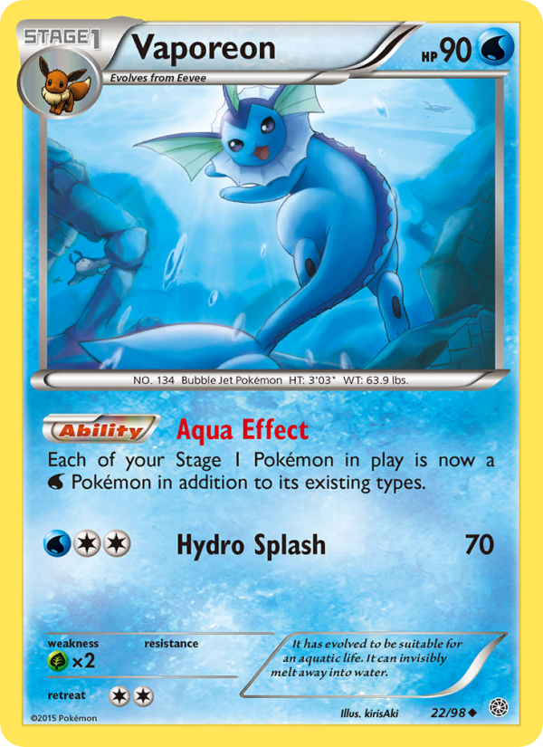 Vaporeon - Pokémon TCG Card