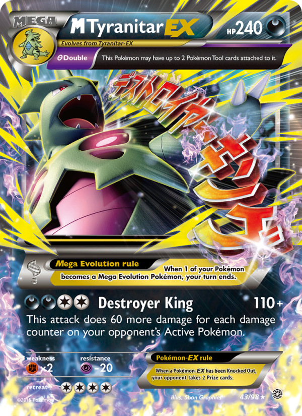 M Tyranitar EX - Pokémon TCG Card