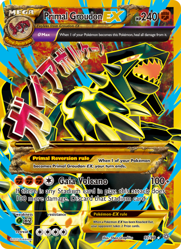 Primal Groudon EX - Pokémon TCG Card