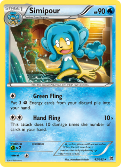 Simipour - pokemon TCG Card