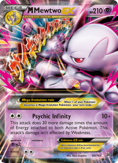 M Mewtwo EX - pokemon TCG Card